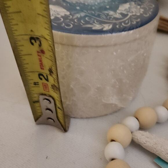 Decor boho calm natural beach short beaded garland & ceramic dish with lid new - Picture 12 of 12